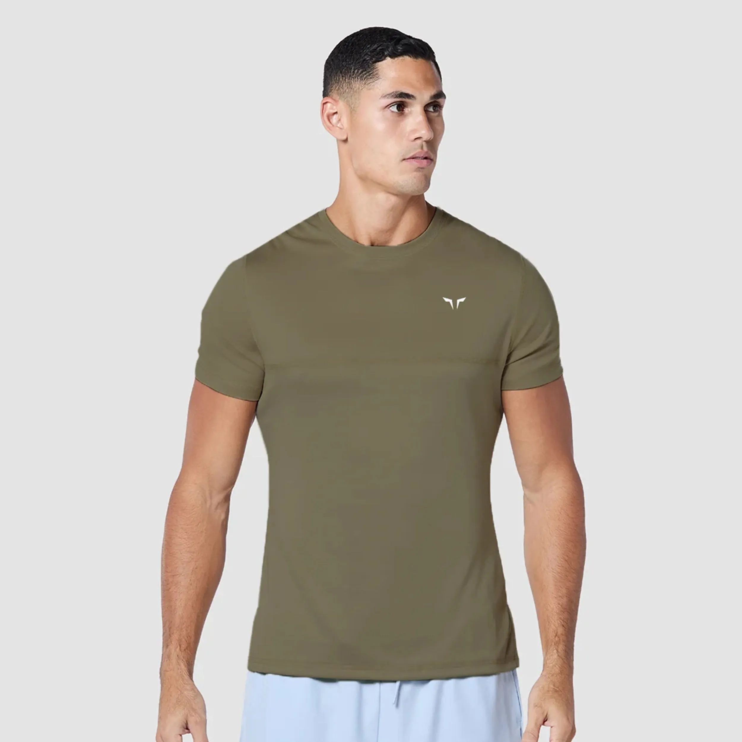 Essential Contrast Tee - Dark Olive