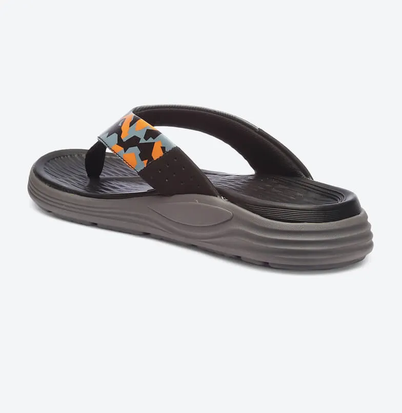 Esso Comfort Men Black/Orange Flip-Flops