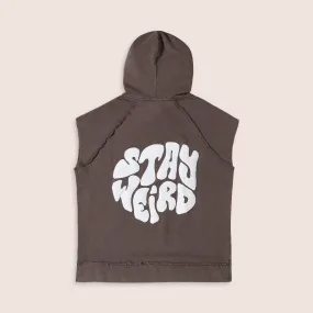 Grey Sleeveless Hoodie