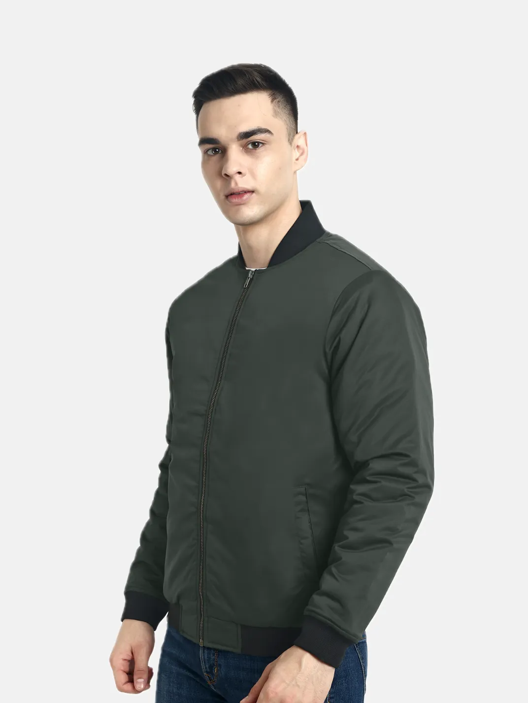 Hummel Awon Men Green Bomber Jacket