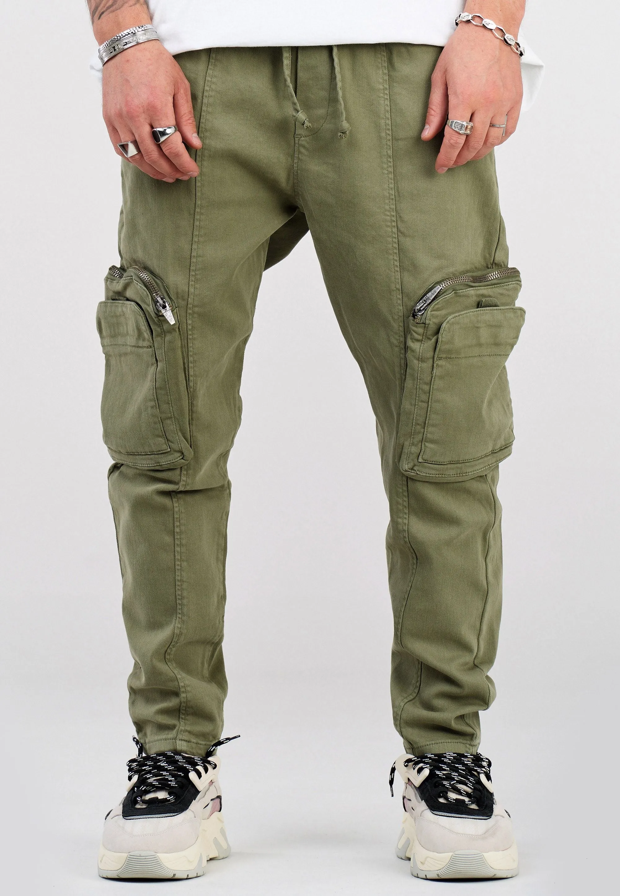 Jeans Cargo Khaki B4758