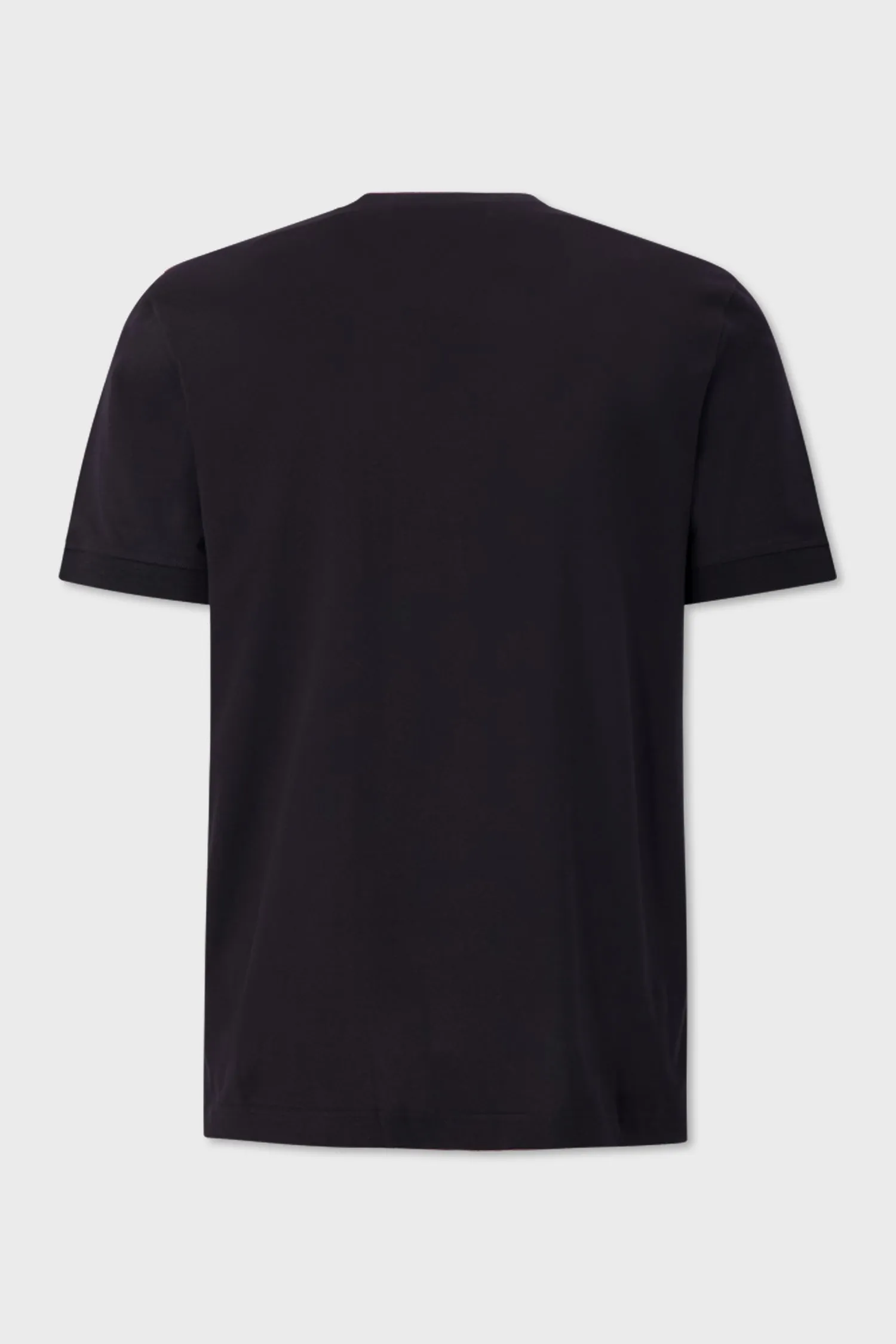 Kiton Black Cotton T-Shirt