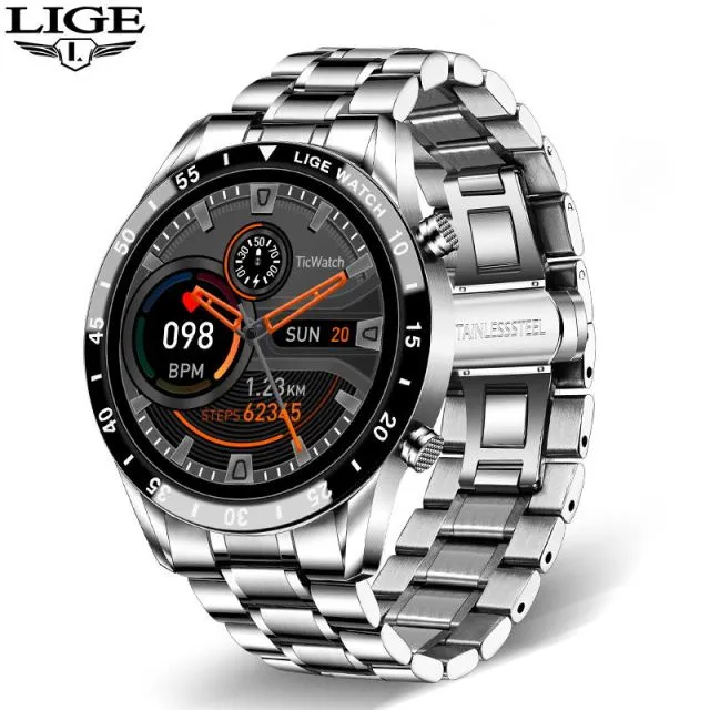 LIGE 2021 New Bluetooth Call IP67 Smart Watch