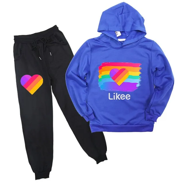 Likee Sweatshirt Pants Suit Clothing Hoodies Outwear For Kids Likee Live Boys Girls beautiful Sweatshirts Hoodies Children gift