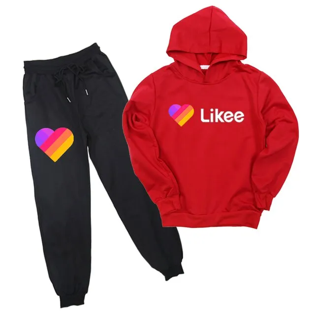 Likee Sweatshirt Pants Suit Clothing Hoodies Outwear For Kids Likee Live Boys Girls beautiful Sweatshirts Hoodies Children gift