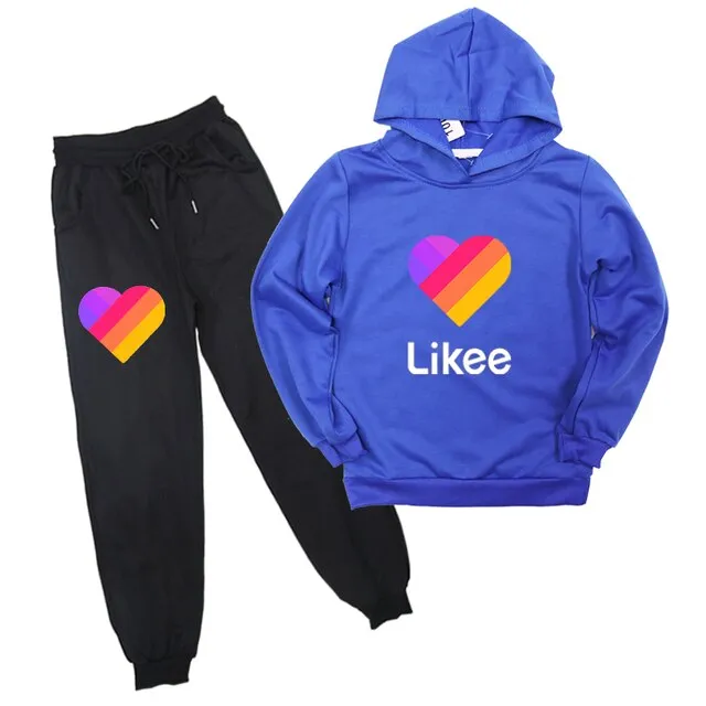 Likee Sweatshirt Pants Suit Clothing Hoodies Outwear For Kids Likee Live Boys Girls beautiful Sweatshirts Hoodies Children gift