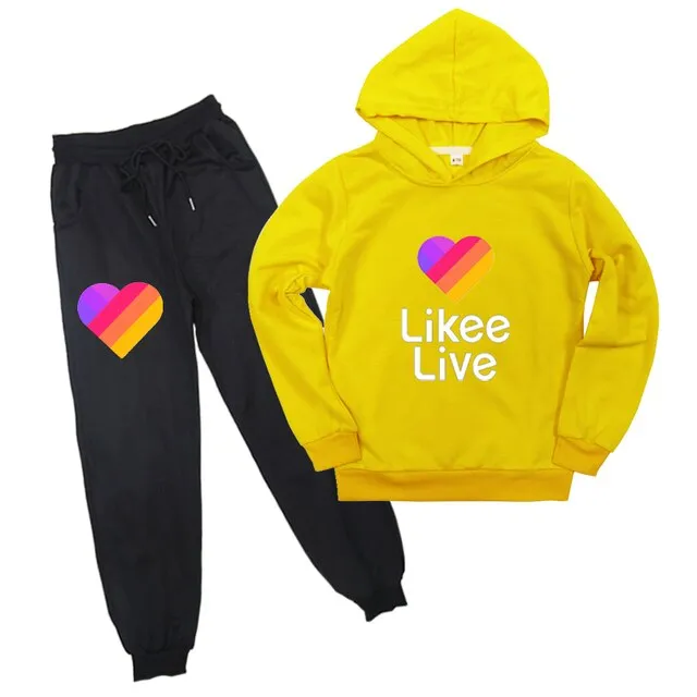 Likee Sweatshirt Pants Suit Clothing Hoodies Outwear For Kids Likee Live Boys Girls beautiful Sweatshirts Hoodies Children gift