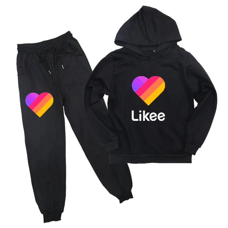 Likee Sweatshirt Pants Suit Clothing Hoodies Outwear For Kids Likee Live Boys Girls beautiful Sweatshirts Hoodies Children gift