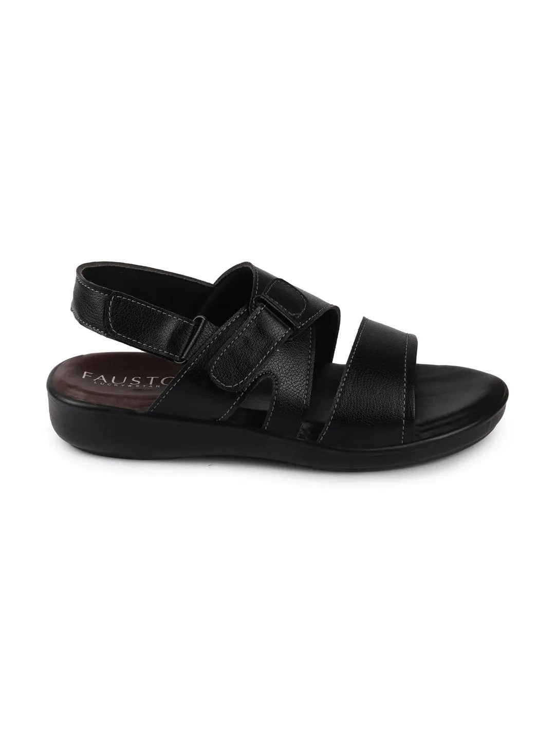 Men Black Dress Sandals