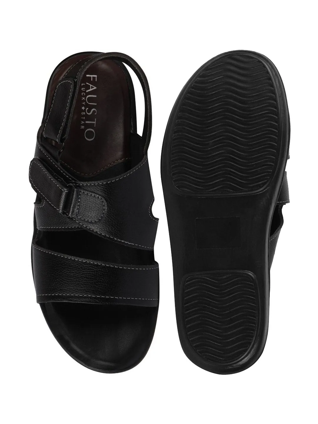 Men Black Dress Sandals