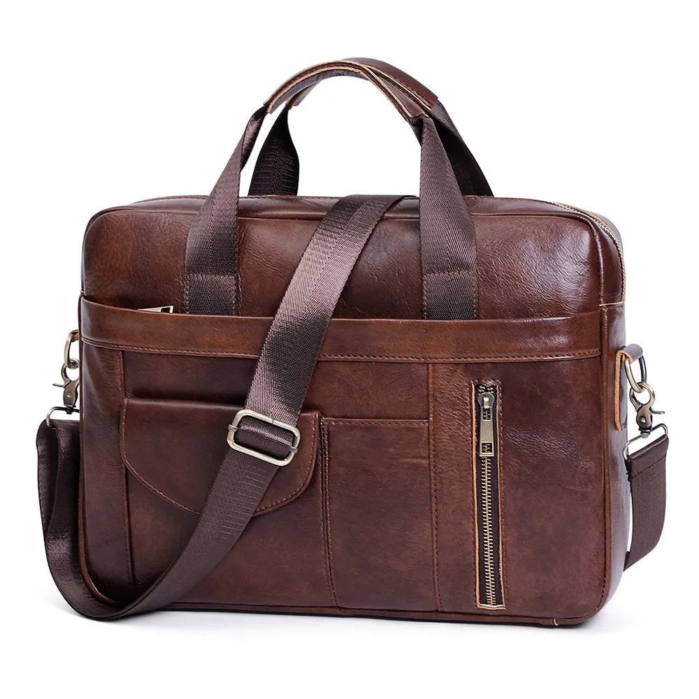 Men Leather Laptop Briefcase