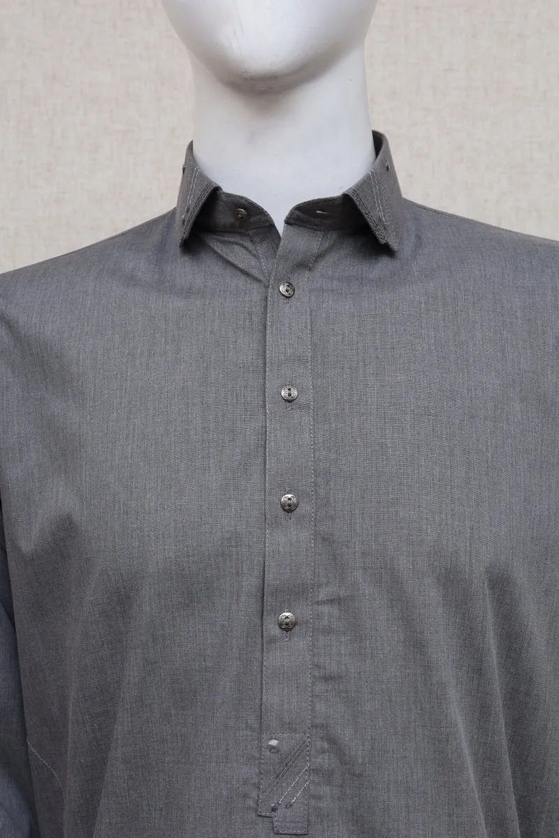 Men Premium Shalwar Kameez Grey