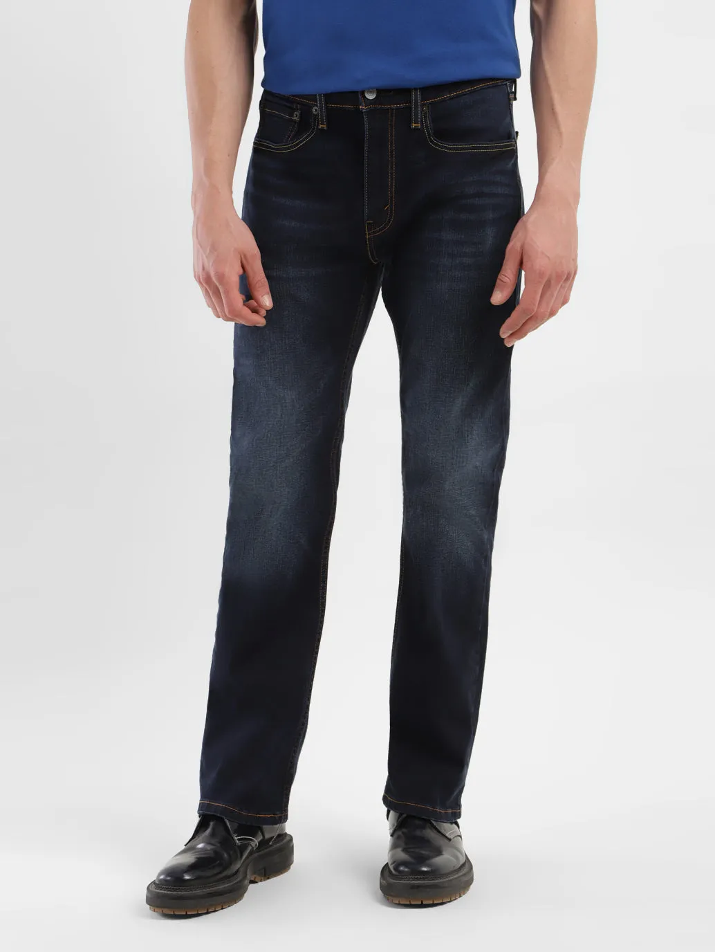 Men's 527 Navy Slim Bootcut Fit Jeans