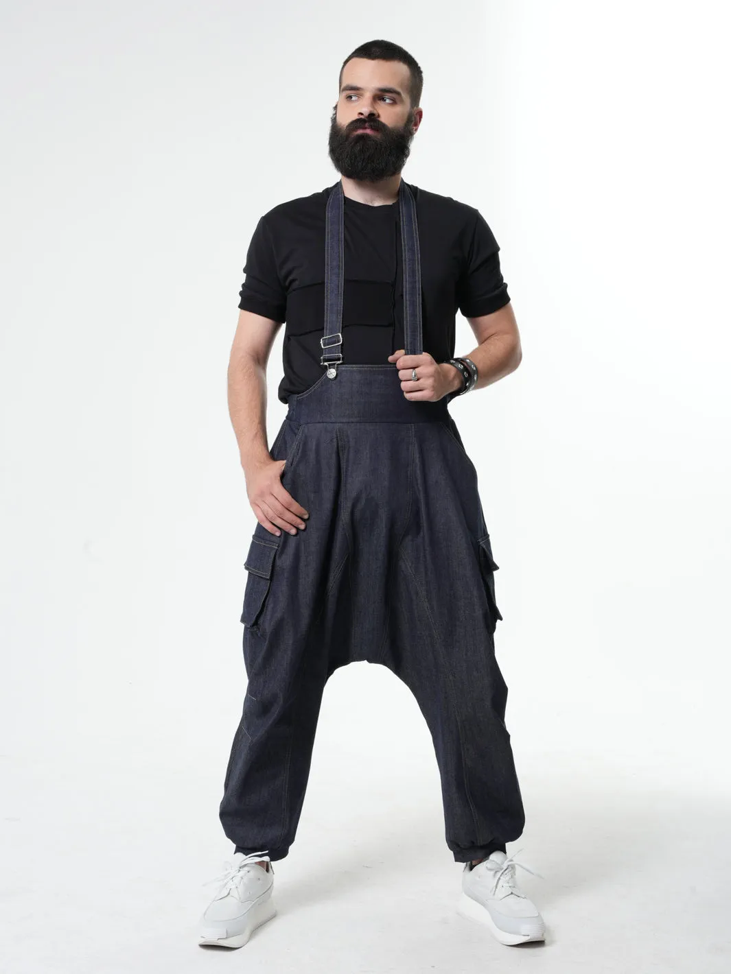 Mens Denim Jumpsuit