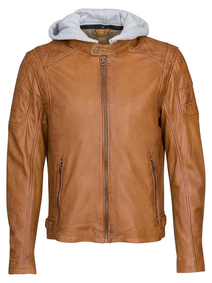 Men's Mauritius | Rylo RF Leather Jacket | Cognac