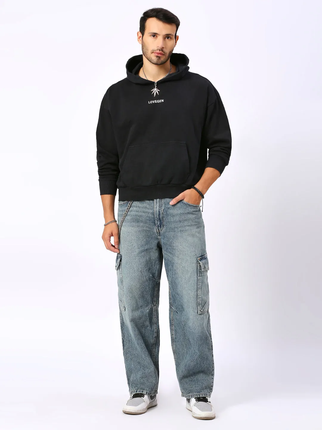 Men's Mid Blue Skater Fit Jeans