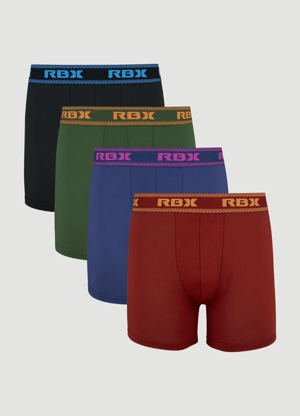 4-Pack Men’s Breathable Performance Mesh Boxer Briefs