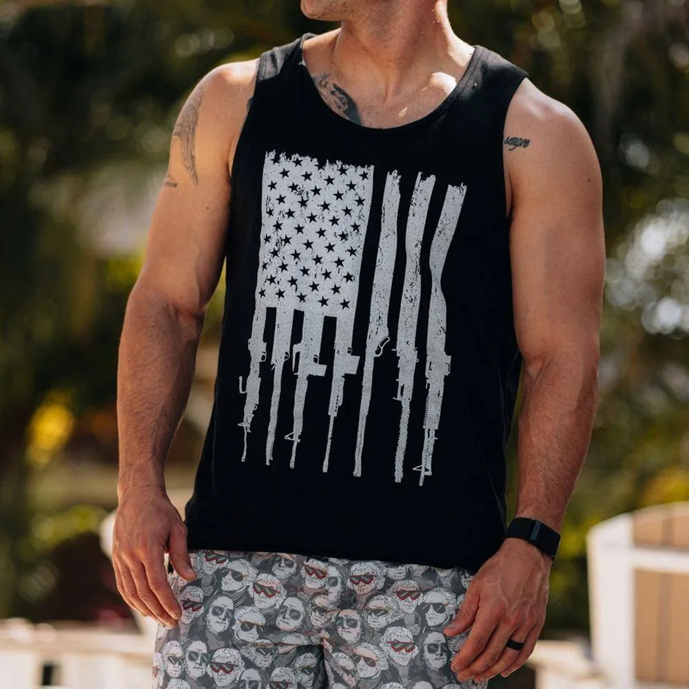 Men's Rifle Flag Tank - Black