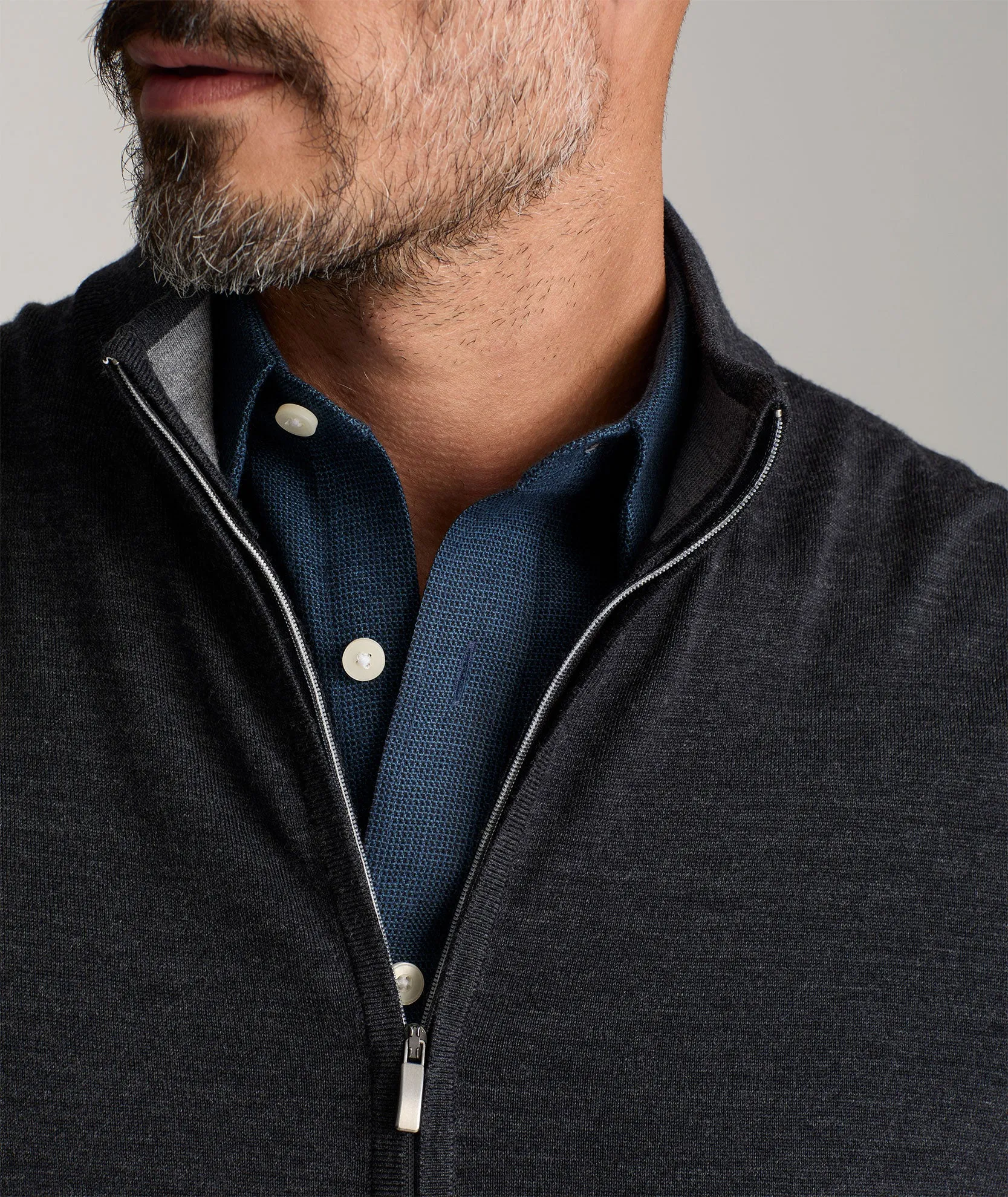 NATIVA™ Wool Full-Zip Sweater