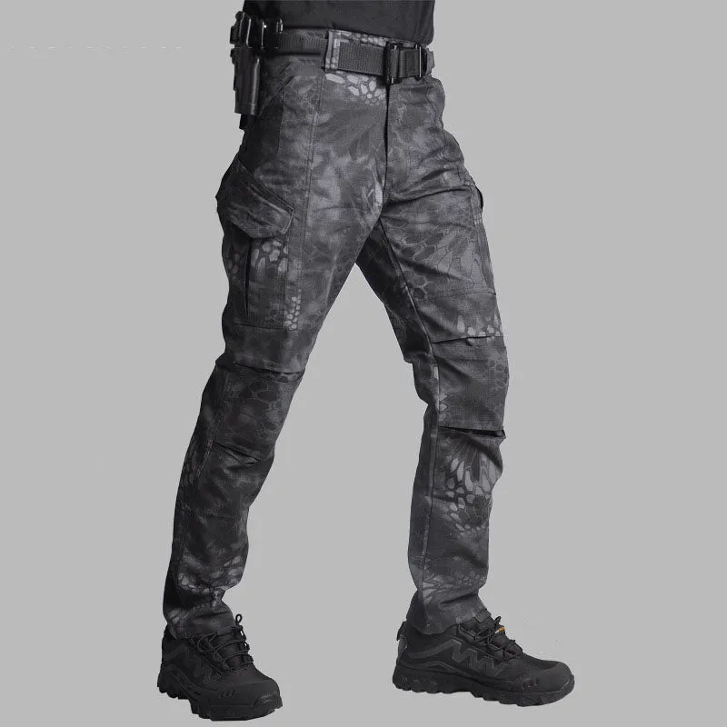 Outdoor Wear-resistant Python Pattern  Men's Pants