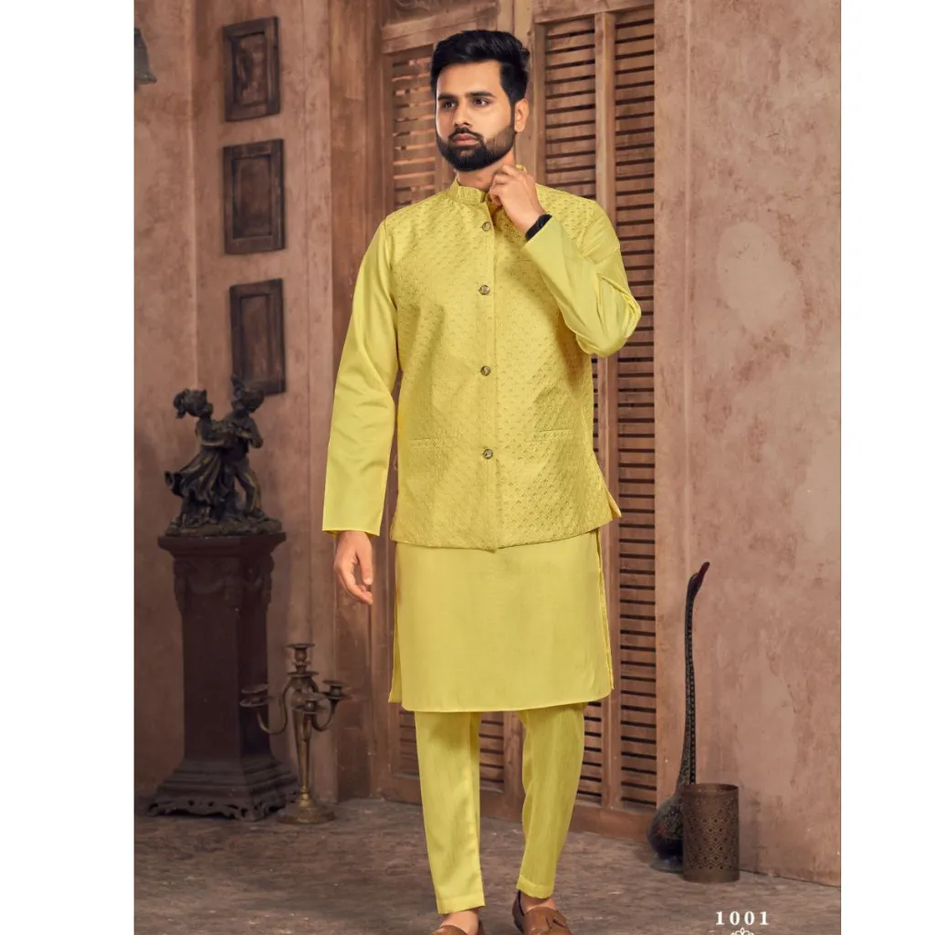 Party wear Men's Kurta Payjama Jacket