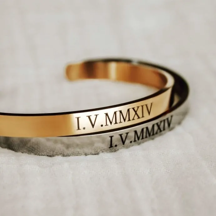 Personalized Cuff for Couples with Custom Engraving