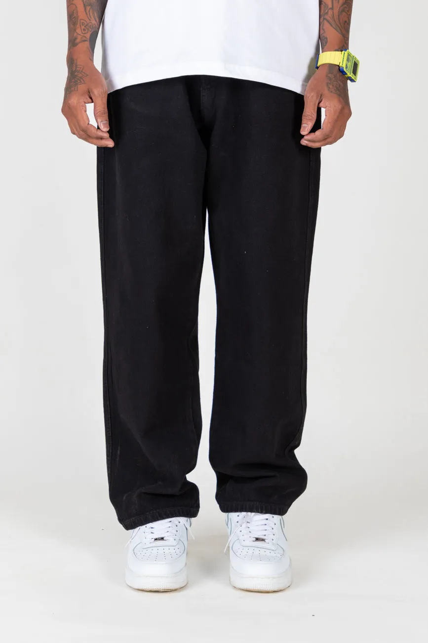 Relaxed Straight-Cut Jeans // Black