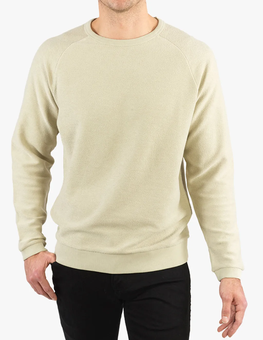 SAGE TERRY KNIT CREW