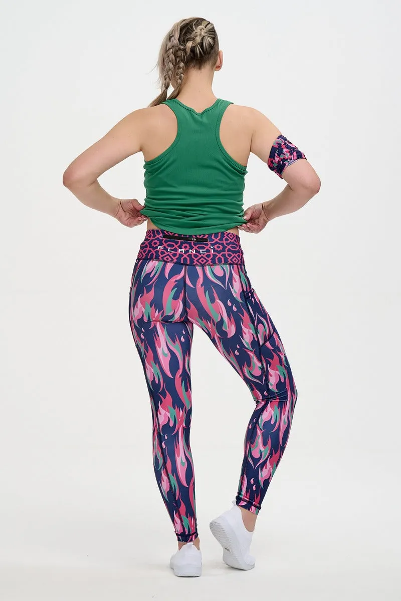 Sale Unisex Leggings | Tourmaline Flames