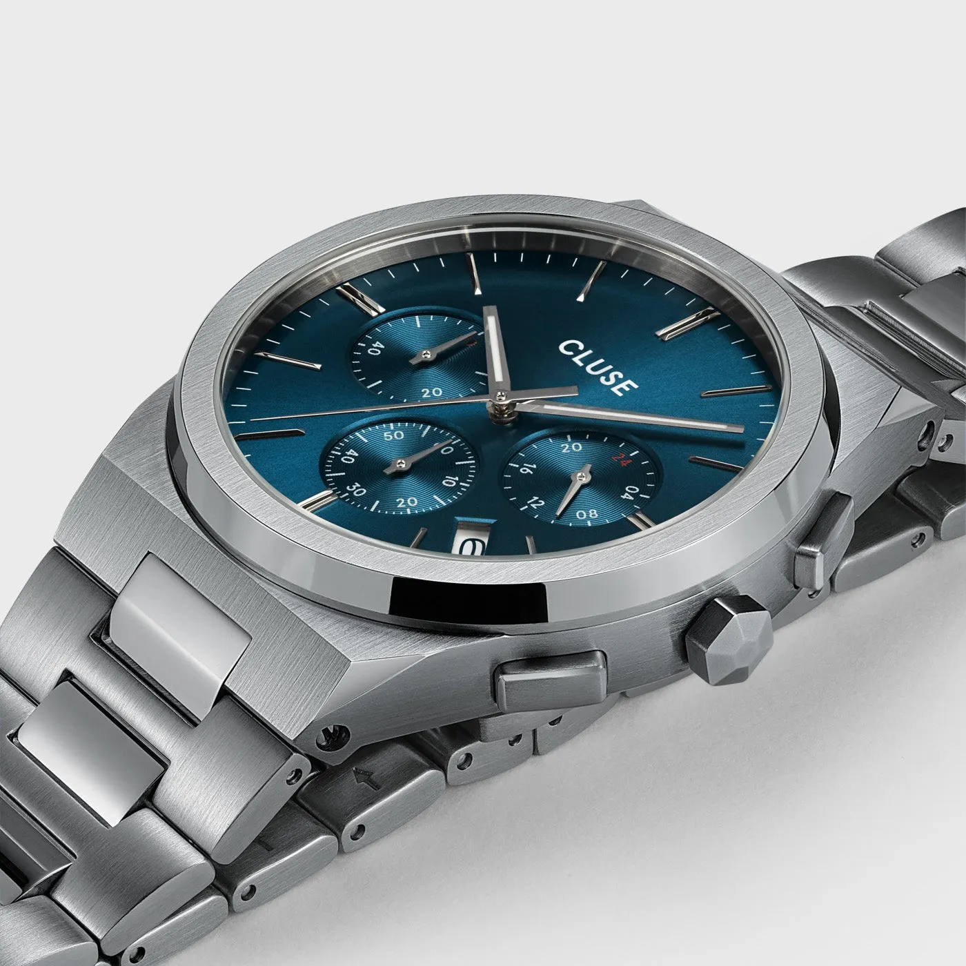 Vigoureux Chrono Steel Blue, Silver Colour